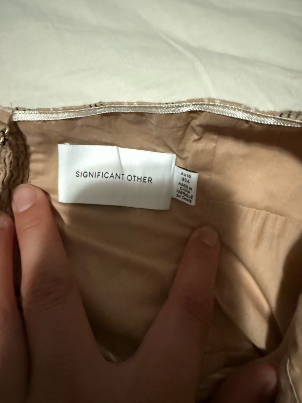 SIGNIFICANT OTHER
JORDAN DRESS - ALMOND/ BLACK STRIPE - Picture 14 of 16